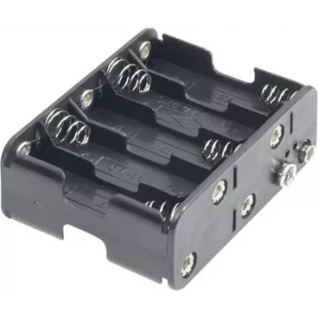 Goobay Suporte de pilhas para 10x AA (Mignon), preto, 11469