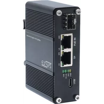 Splitter PoE Exsys EX-60328, saída 12V 1A para dispositivos não PoE