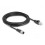 Cabo de rede DeLOCK M12 cabo codificado A 8 pinos macho para RJ45 macho Cat5e 5 m preto