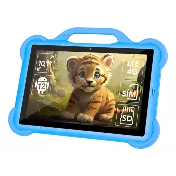 Tablet BLOW KidsTAB10 10,1 polegadas tablet full-size, 10,1 polegadas IPS 1200x1920, Android 12, 4 GB RAM, 64 GB eMCP, 4G (MicroSIM), 6000 mAh, Astral Blue