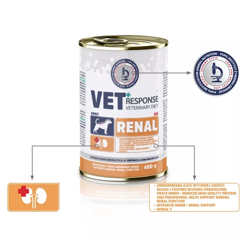 VET RESPONSE Renal - Alimento húmido para cães - 400 g