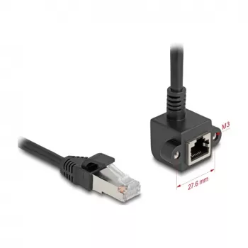 Cabo de rede DeLOCK 81040 RJ-45 Cat6 0,25 m preto