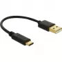 Cabo de carregamento USB DeLOCK 80954 Type-A para USB Type-C 3 A 15 cm