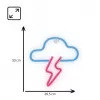 Luz néon MANTA SNL71BL nuvem com relâmpago azul-rosa – letreiro néon LED decorativo