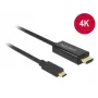 Adaptador de cabo de vídeo DeLOCK 85259 USB Type-C para HDMI 2 m preto