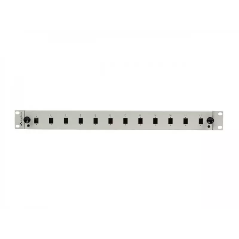 Patch panel Lanberg FOP1-12SS-LDS cinzento ABS aço 19 polegadas