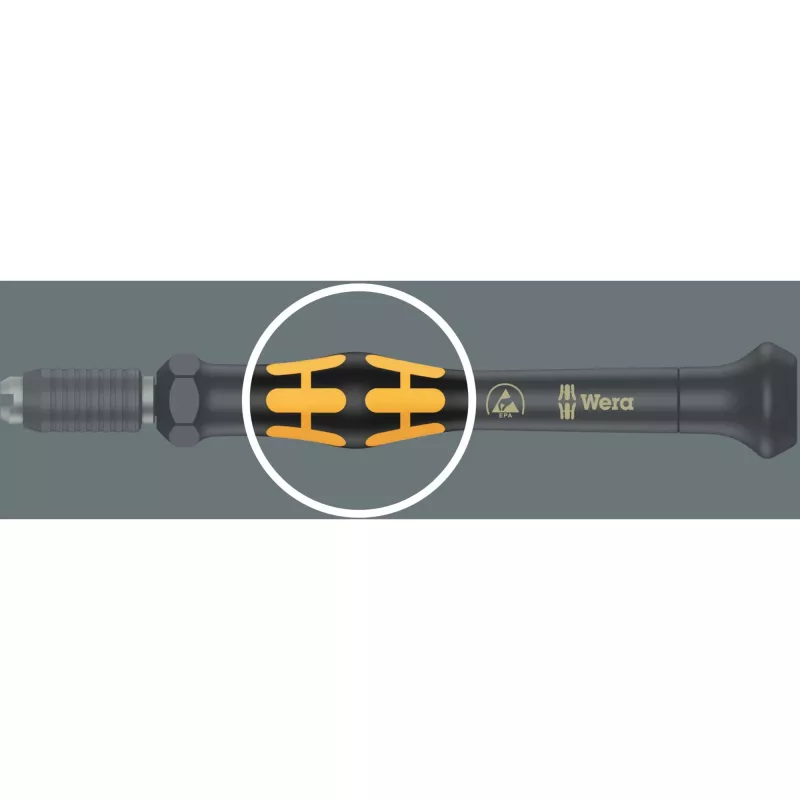 Chave de fendas de ponta ESD Wera Kraftform compact Micro 21 ESD 1 5/32 (4 mm) HIOS, 5/32 (4 mm) meia-lua 44 mm (05135973001)