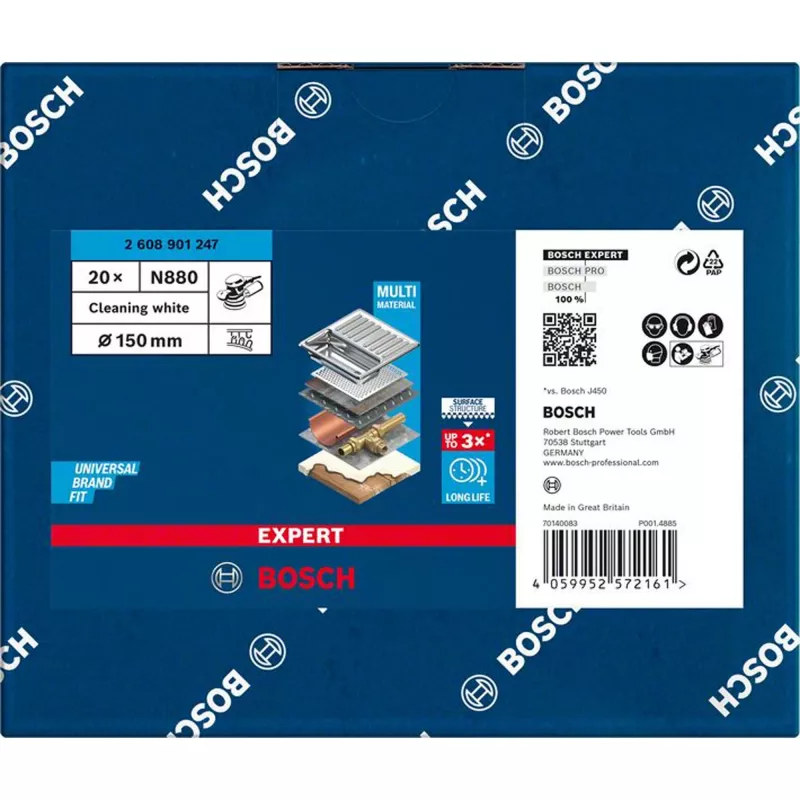 Disco de limpeza abrasivo Bosch disco de feltro 150 mm N880 para preparação de superfícies