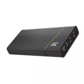Powerbank portátil Green Cell PowerPlay Ultra 26800 mAh, saída 128W, Quick Charge 3.0, 2x USB‑C, 2x USB‑A, grafite