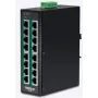 TRENDnet TI-PG160 - Switch - não gerido - 16 x 10/100/1000 (PoE+) - montagem em calha DIN, montagem na parede - PoE+ (240 W)