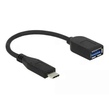 Cabo USB DeLOCK USB 3.1 Gen 2 Type-C/Type-A 0,1 m preto