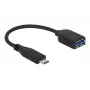 Cabo USB DeLOCK USB 3.1 Gen 2 Type-C/Type-A 0,1 m preto