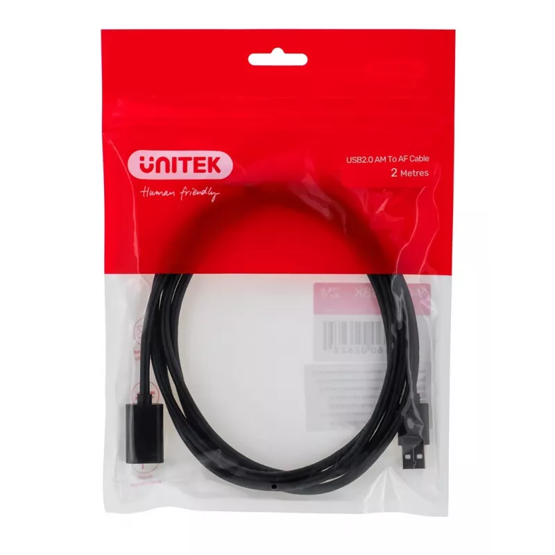 Cabo USB UNITEK Y-C450GBK 2 m USB 2.0 USB-A preto