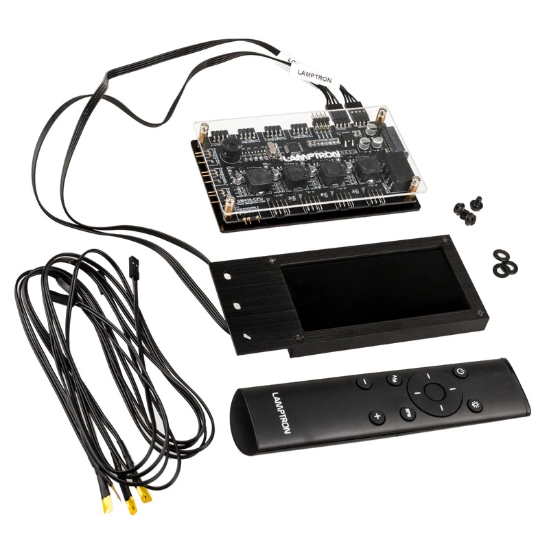 Controlador de ventoinhas e LED RGB Lamptron SM436 PCI, preto