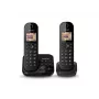 Panasonic KX-TGC422G - Telefone sem fios - Atendedor de chamadas com identificação de chamadas - DECT - Preto + telefone adicional (KX-TGC422GB)