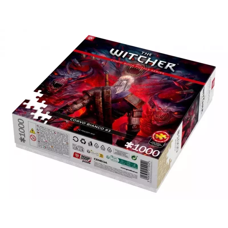 Puzzle Good Loot Comic Book: The Witcher (Wiedźmin) Corvo branco, 1000 peças