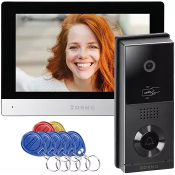 Videoporteiro ORNO OR-VID-MA-1079/B, ecrã a cores de 7 polegadas, ligação de 2 fios