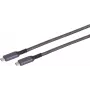 Cabo USB-C para USB-C ShiverPeaks 14-75004, USB 3.2 Gen 2 (10 Gbit/s), 1 m, preto/branco