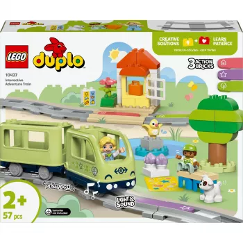 Conjunto de comboio de brincar LEGO DUPLO Aventuras interativas comboio 10427, 57 peças, 2 minifiguras, para crianças a partir dos 2 anos