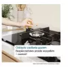 Placa a gás de encastrar Bosch PPP6A2I40, 4 zonas, grelhas em ferro fundido, preta, 590×520×54 mm, controlo por botão rotativo