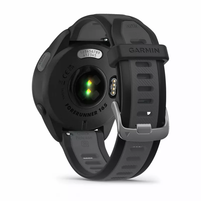 Garmin Forerunner 165 Music relógio desportivo GPS 43 mm, AMOLED 1,2" 390 x 390, 4 GB, bracelete de silicone, perímetro do pulso 126–203 mm, preto/cinzento ardósia (010-02863-30)