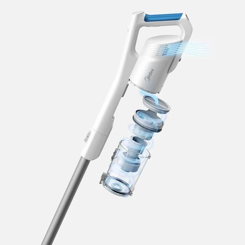 Aspirador vertical com bateria Midea | P5 MCS2021WB | 150 W | 21,6 V | autonomia (máx.) 45 min | branco