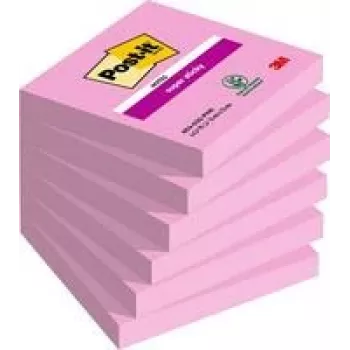Notas adesivas Post-it Super Sticky extrafortes rosa 6 blocos (7100259225)