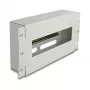 Delock 67319 Régua de disjuntores de 10" com cobertura e calha DIN, 3U, metal, cinzento
