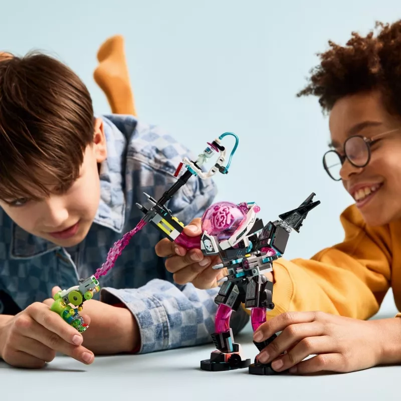 Brinquedo de construção LEGO 71495 Mateo vs. Mech Cyberbrain – conjunto de brincar com minifiguras e mech para construir