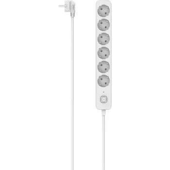 Extensão elétrica Hama, 6 tomadas, interruptor, 1,4 m, branco (00116078)