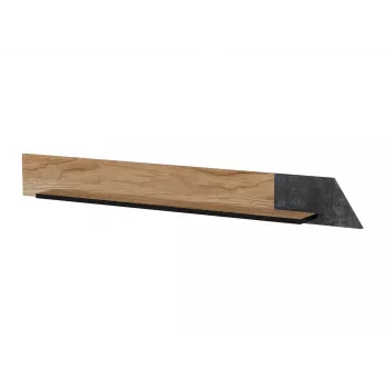 Prateleira flutuante cama meble OVO 1300×200×150 mm carvalho/betão, aglomerado de partículas, montagem na parede