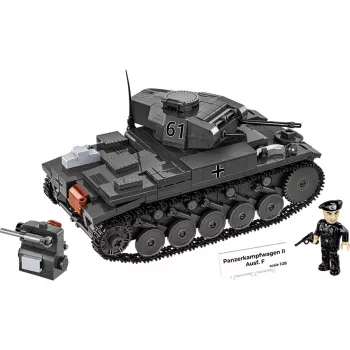 Conjunto de construção Cobi Panzerkampfwagen II Ausf. F – 813 peças, preto, idade 9+
