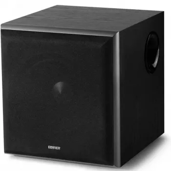 Subwoofer ativo Edifier T5, entrada/saída estéreo RCA, preto, 70 W (embalagem ligeiramente danificada)