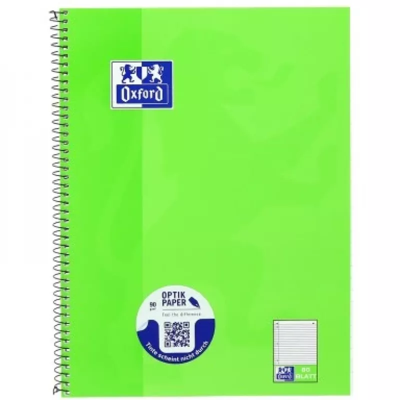 Caderno Oxford 100050357 A4 80 folhas verde
