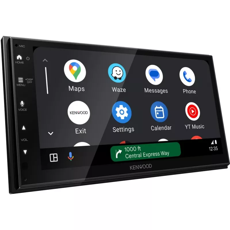 Moniceiver Double-DIN Kenwood com Android Auto, Apple CarPlay, sintonizador DAB+, ligação para câmara de marcha-atrás
