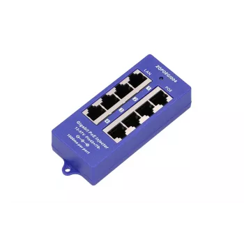 Injetor PoE Extralink Gigabit 4 Portas, 4x 1000Mb/s RJ45, 48V, azul/preto