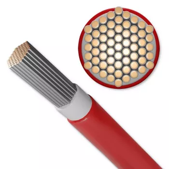 Cabo solar QOLTEC 53852 6 mm², rolo de 100 m, vermelho