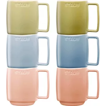 Conjunto de 6 canecas de cerâmica Staub multicolor 350 ml – 6×350 ml canecas de cerâmica