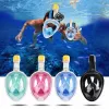 Máscara de snorkel Free Breath M2068G L/XL – máscara de snorkel de visão total, tamanho L/XL, preto