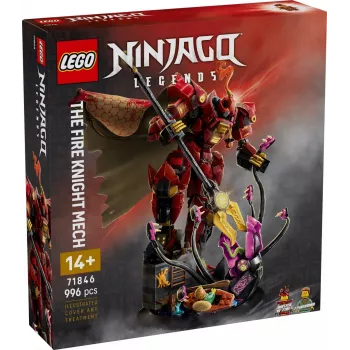 LEGO Conjunto NINJAGO 71846 Mech Cavaleiro de Fogo, 996 peças, 2 minifiguras, membros móveis, 260 mm de altura