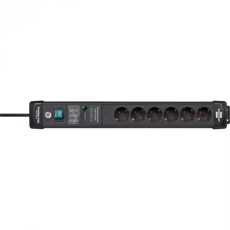 Extensão elétrica Brennenstuhl 1951160401 3 m 6 saídas AC interior preto