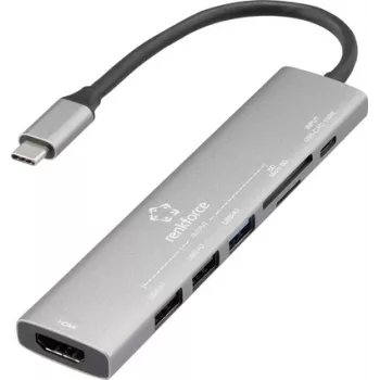 Renkforce Docking station USB-C RF-DKS-907 Compatível com docking stations de marca Universal (RF-6797970)