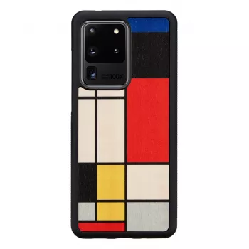 Capa para telemóvel Man and Wood para Galaxy S20 Ultra — capa de proteção madeira preto