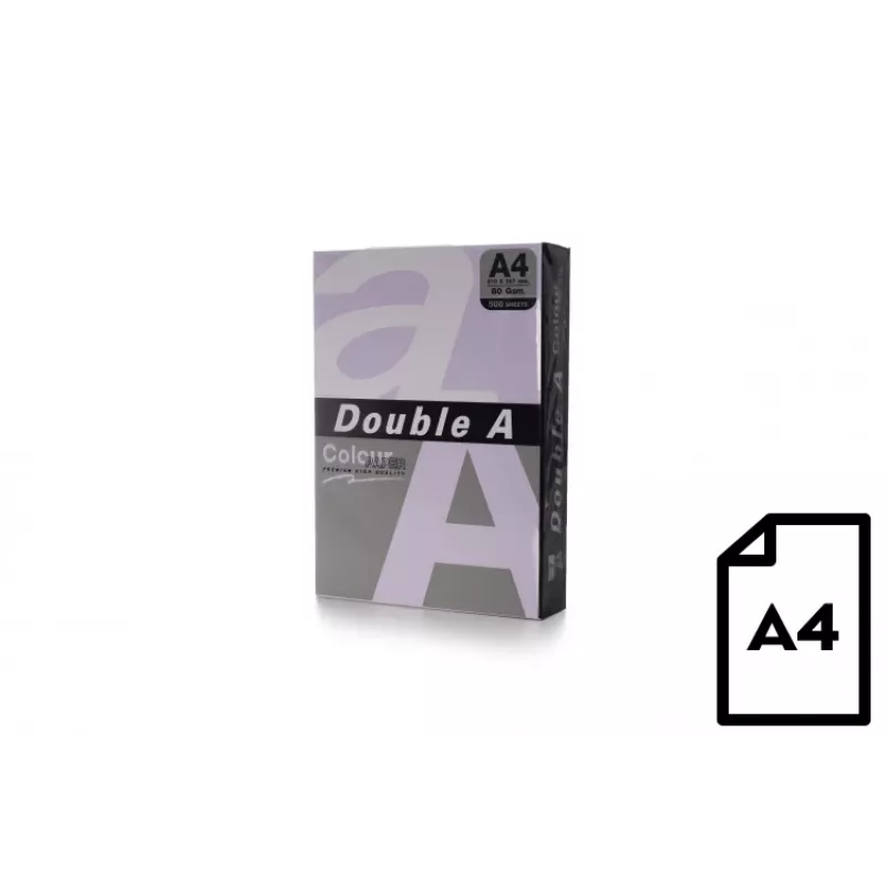 Papel colorido Double A, 80g, A4, 500 folhas, lavanda