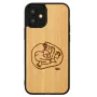 Capa protetora Man and Wood para iPhone 12 mini — design de peixe para crianças