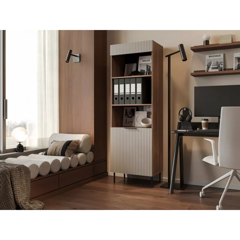 Estante Cama 3 ALMERA 60x42x185 nogueira/cashmere