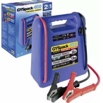 Aparelho de arranque auxiliar GYS PACK 400 12V 480A — aparelho de arranque auxiliar portátil de 12 V, 480 A de pico