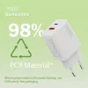Carregador USB de parede DIGITUS 20W, 1x USB-C, 1x USB-A, entrada 100–240V, branco