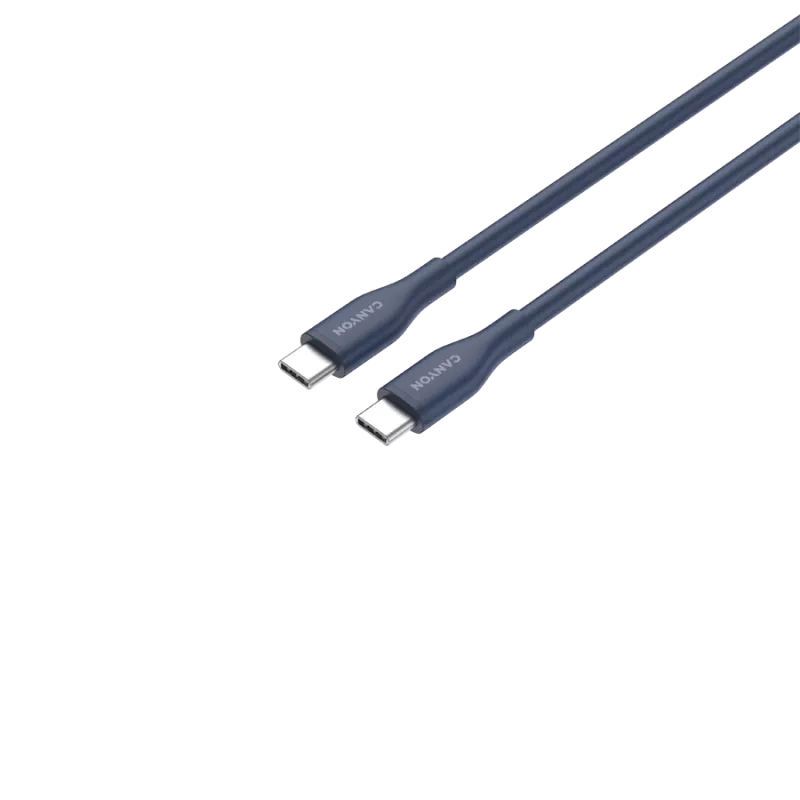 Cabo CANYON CC60SC10 C-C 60W 1m silicone azul-escuro