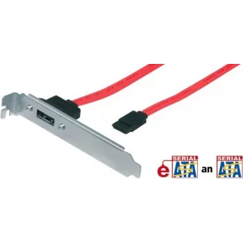 Adaptador de slot eSATA, 1 porta conduz a ligação SATA interna do controlador para o exterior (30696)